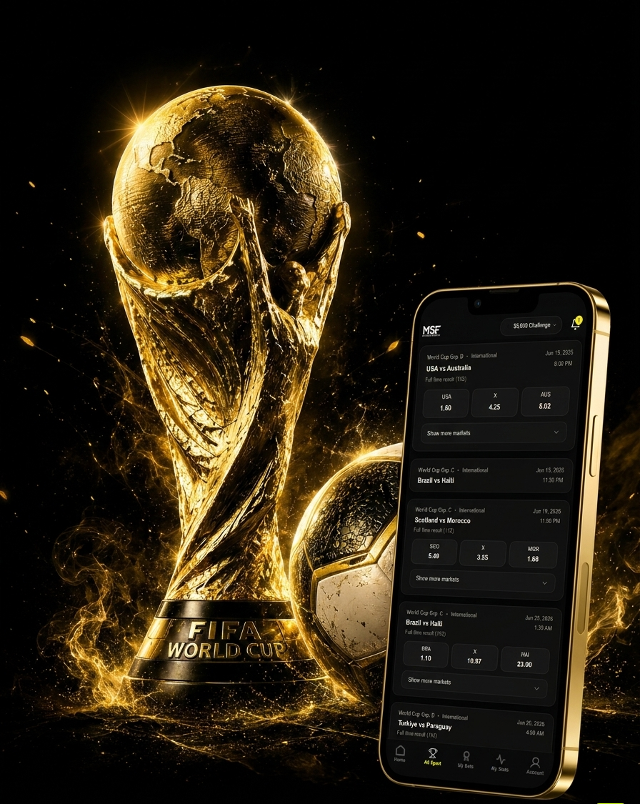 World Cup trophy and MSF app